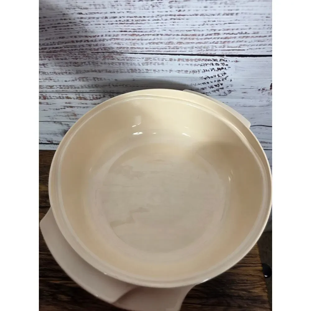 VTG Tupperware Almond Stack Cooker Microwave Tupperware Casserole 4 Piece